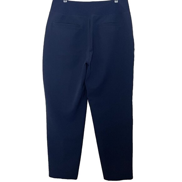 Athleta Navy Endless High Rise Ankle Pants 12 Travel Stretch Business Casual - Picture 3 of 13
